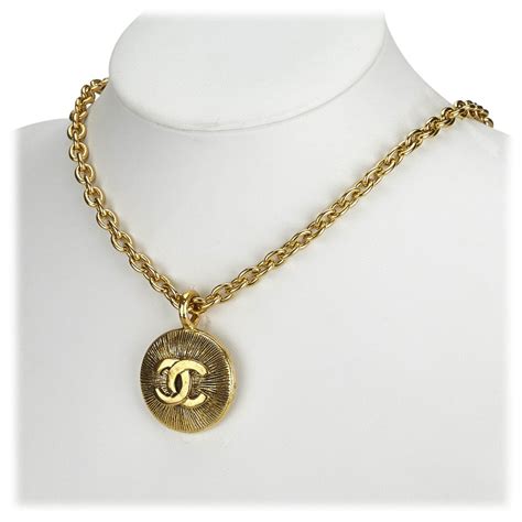 women chanel necklace gold|chanel gold necklace vintage.